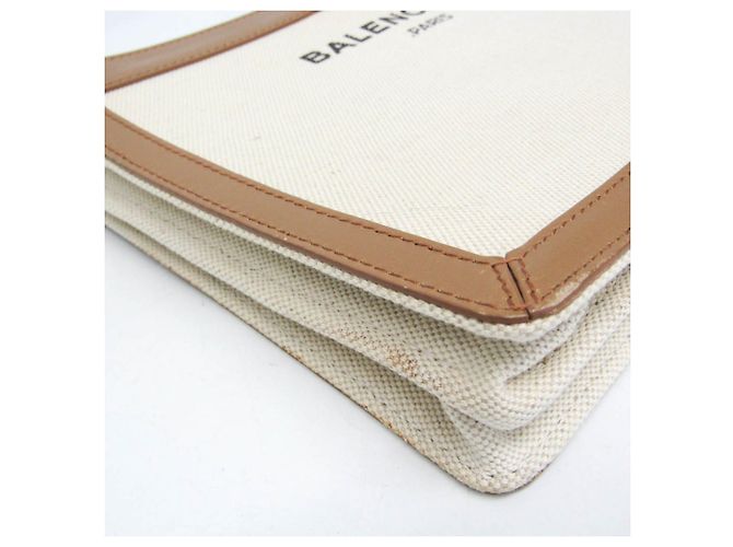 Borsa a Spalla Pochette Navy Balenciaga Beige Bianco sporco - vista 8