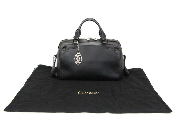 Borsa Boston Piccola Marcello di Cartier Nero - vista 2