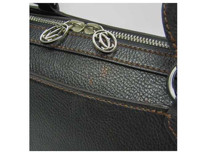Borsa Boston Piccola Marcello di Cartier Nero - vista 8