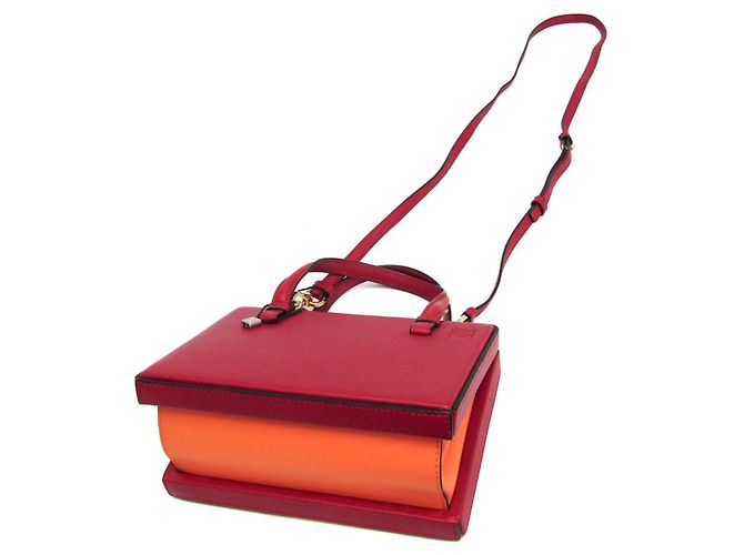 Borsa POSTAL Small Loewe BEIJIN 309.37.W85 Rosso Arancione - vista 3