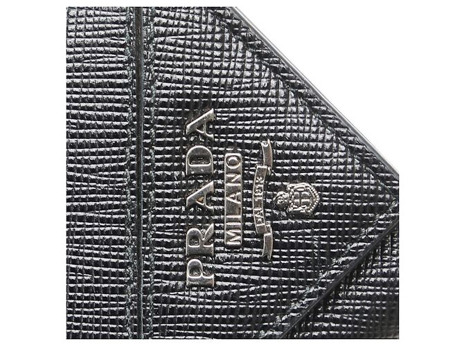 Llave de cuero Saffiano negro con logo de Prada - vista 10