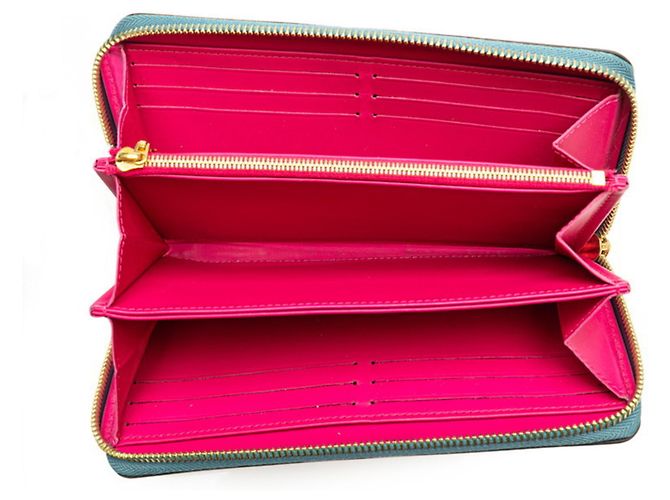 Cartera Zippy Monogram Vernis Louis Vuitton Rosa Azul Multicolor - vista 8
