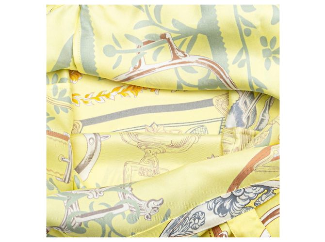 Silk In Borsa Tote ETRIERS in staffe e imbracature Petit H di Hermès Multicolore Giallo - vista 5