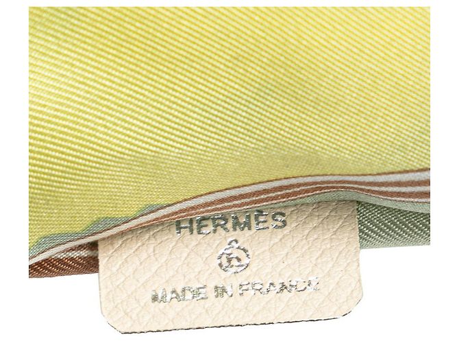 Silk In Borsa Tote ETRIERS in staffe e imbracature Petit H di Hermès Multicolore Giallo - vista 9