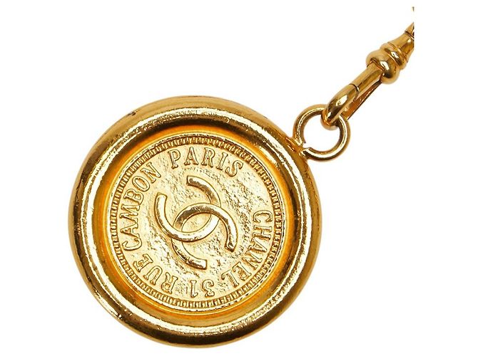 Chanel Medallion Coco Mark Kettengürtel 31 Rue Cambon Schwarz Golden - Ansicht 2