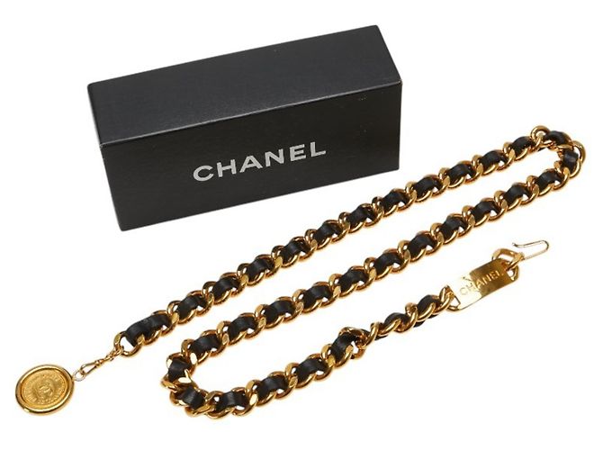 Chanel Medallion Coco Mark Kettengürtel 31 Rue Cambon Schwarz Golden - Ansicht 4