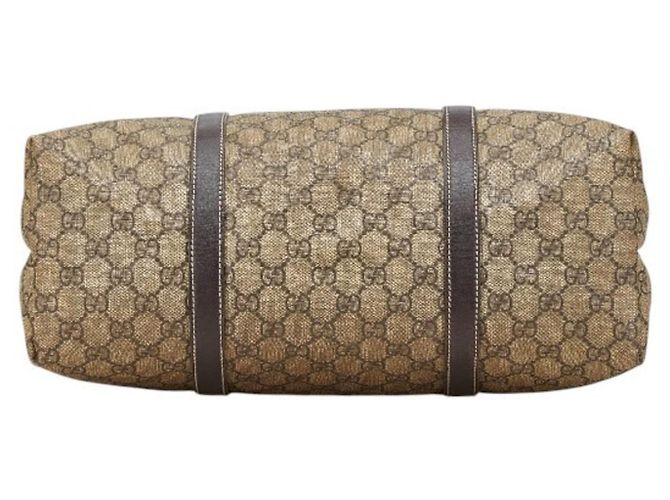 Borsa Tote Gucci GG Supreme Marrone Beige - vista 3