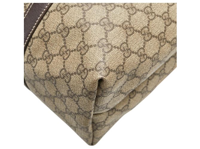 Borsa Tote Gucci GG Supreme Marrone Beige - vista 4