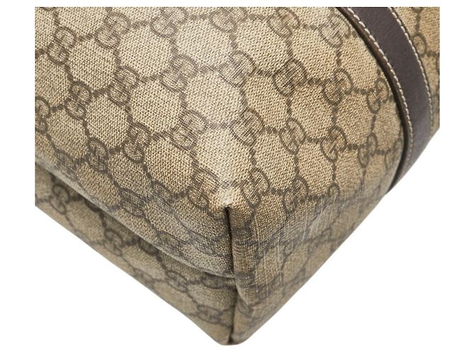Borsa Tote Gucci GG Supreme Marrone Beige - vista 5