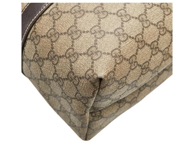 Borsa Tote Gucci GG Supreme Marrone Beige - vista 6