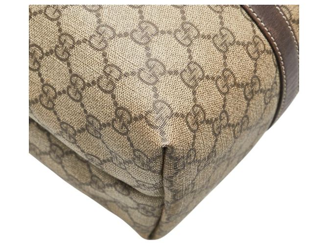 Borsa Tote Gucci GG Supreme Marrone Beige - vista 7