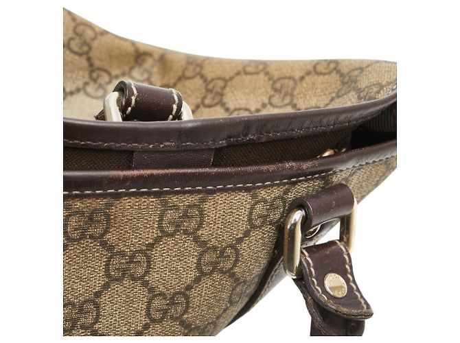Borsa Tote Gucci GG Supreme Marrone Beige - vista 8