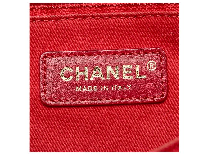 Borsa Tote MM Deauville Coco Mark con catena Chanel Rosso - vista 5