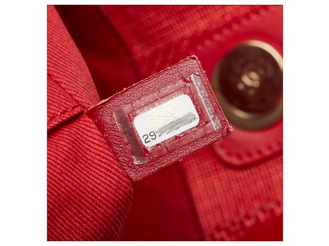 Borsa Tote MM Deauville Coco Mark con catena Chanel Rosso - vista 6