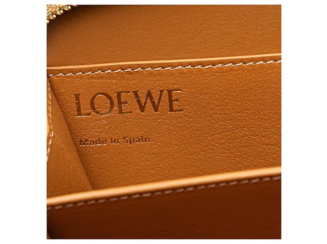Pochette Amazona Loewe in pelle marrone - vista 10