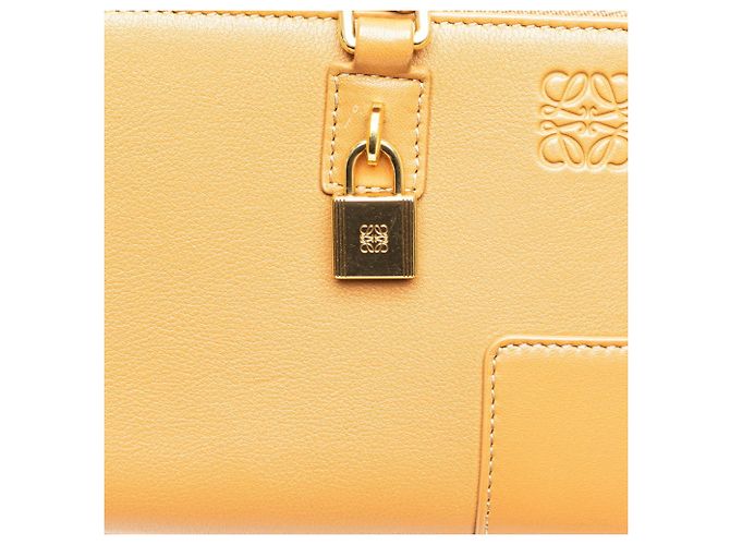 Pochette Amazona Loewe in pelle marrone - vista 12