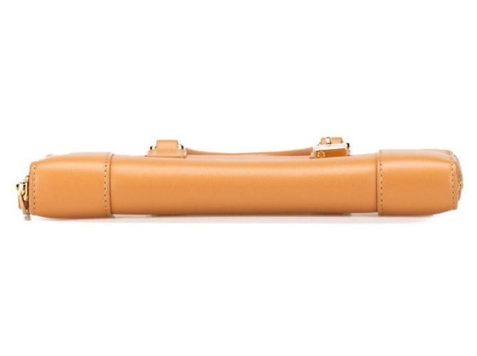 Pochette Amazona Loewe in pelle marrone - vista 3