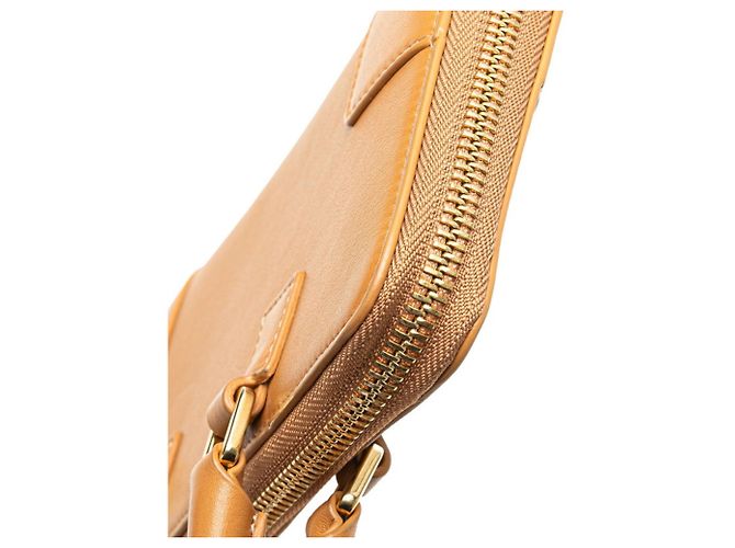 Pochette Amazona Loewe in pelle marrone - vista 6
