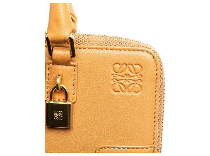 Pochette Amazona Loewe in pelle marrone - vista 9