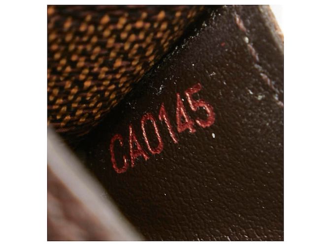 Cartera Larga Sarah Damier Louis Vuitton Castaño - vista 11