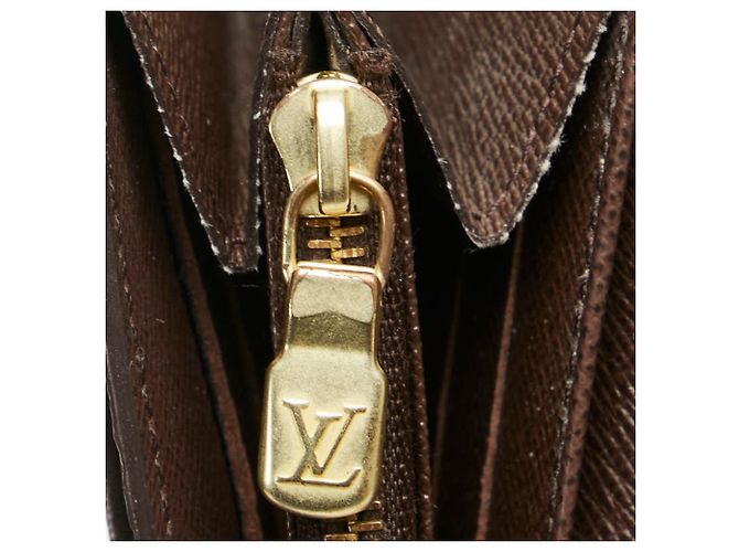 Cartera Larga Sarah Damier Louis Vuitton Castaño - vista 7