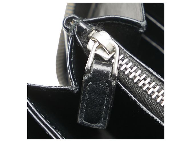 Prada Logo Saffiano Langbörse Schwarz - Ansicht 8
