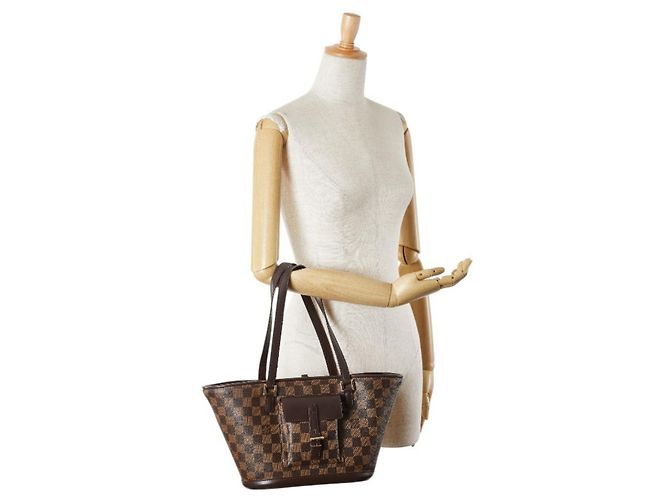 Borsa Tote Manosque PM Damier Louis Vuitton Marrone - vista 18