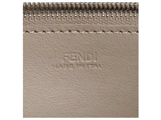 Fendi Peekaboo Long Wallet in Light Blue Leather - view 11