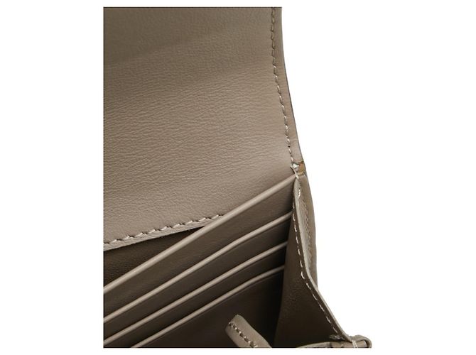 Fendi Peekaboo Long Wallet in Light Blue Leather - view 4
