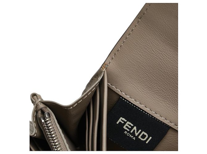 Fendi Peekaboo Long Wallet in Light Blue Leather - view 5