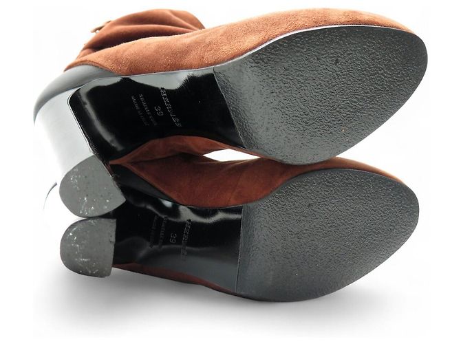 Hermès HERMES STIEFELETTEN GRÖSSE 39 AUS BIKOLOREM LEDER UND Wildleder BEUTEL STIEFELETTEN - Ansicht 6
