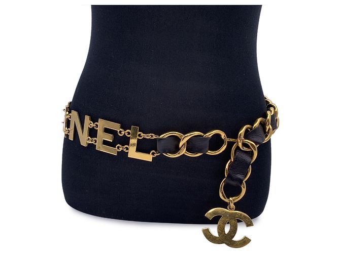 Chanel Vintage Metal Belt Golden Metallic - view 2