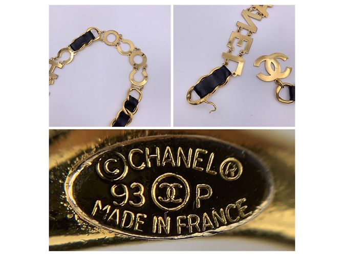 Chanel Vintage Metal Belt Golden Metallic - view 3