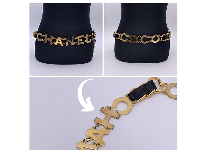 Chanel Vintage Metal Belt Golden Metallic - view 4