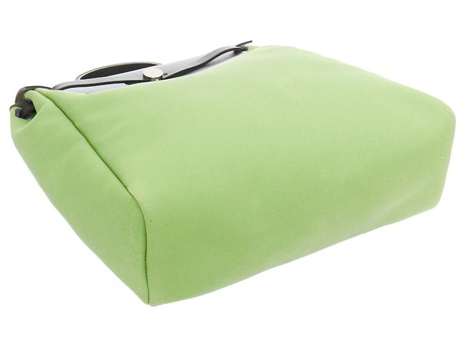 Zaino Herbag in tela verde e nera di Hermès - vista 6