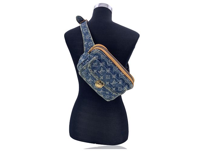 Borsa a Cintura Louis Vuitton in Denim - Borsa a Spalla / Marsupio Blu - vista 2