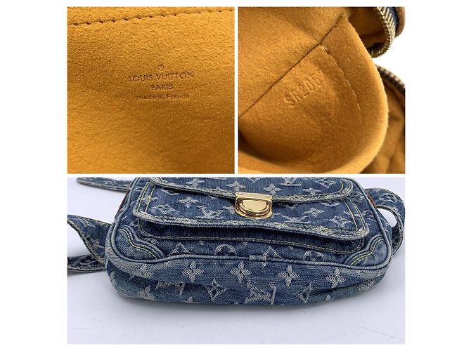 Borsa a Cintura Louis Vuitton in Denim - Borsa a Spalla / Marsupio Blu - vista 6