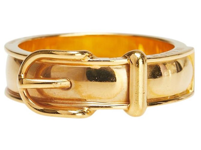 Hermès Hermes Belt Motif Scarf Ring Accessory Golden - view 2