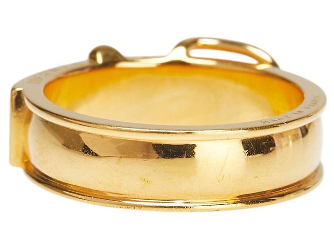Hermès Hermes Belt Motif Scarf Ring Accessory Golden - view 4