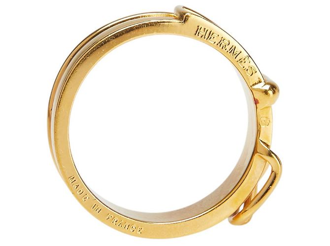 Hermès Hermes Belt Motif Scarf Ring Accessory Golden - view 5