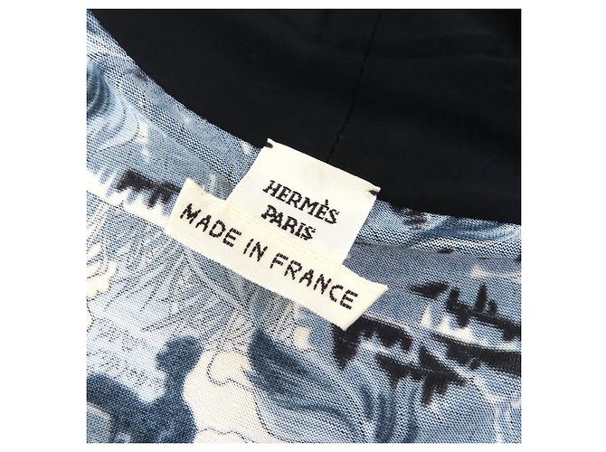 Chiffonkleid FANTAISIE PITTORESQUE von Hermès Blau - Ansicht 5