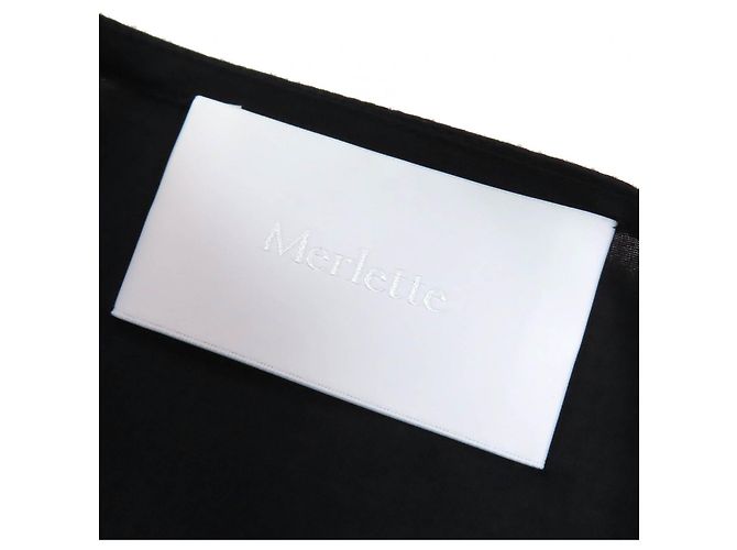 Autre Marque Merlette Blumenperlenkleid Schwarz - Ansicht 6