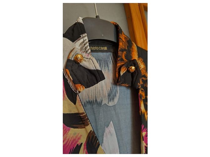 Roberto Cavalli Kleid mit Blumenmuster aus Jersey Größe M Mehrfarben - Ansicht 6