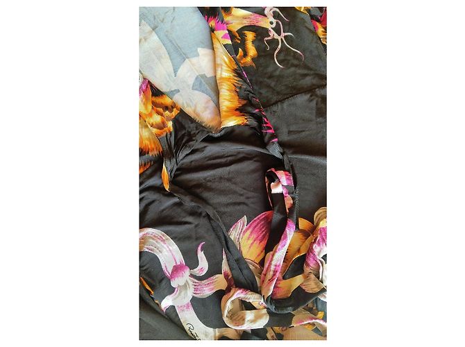 Roberto Cavalli Kleid mit Blumenmuster aus Jersey Größe M Mehrfarben - Ansicht 7