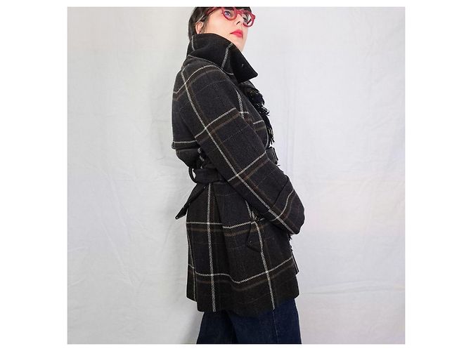 Weekend Max Mara Abrigo marrón de cuadros tartan Max Mara Castaño Gris - vista 5