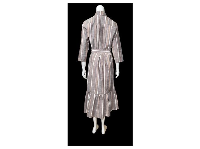 Autre Marque Britt Sisseck Gestreiftes Leinenkleid Mehrfarben - Ansicht 5