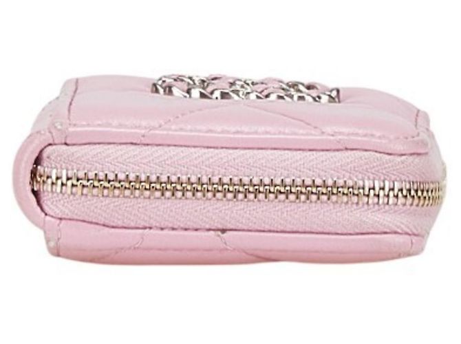 Chanel 19 Monedero Matelassé de Chanel en Cordero Rosa - vista 3
