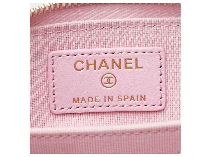 Chanel 19 Monedero Matelassé de Chanel en Cordero Rosa - vista 7