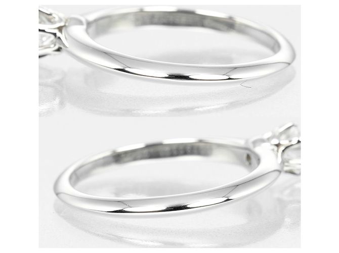 Tiffany & Co. Tiffany Setting Solitärring aus Platin mit RBC-Diamant Silber - Ansicht 3