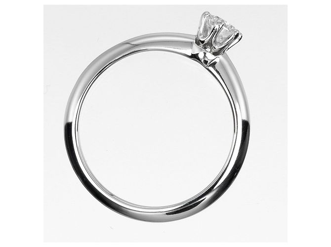 Tiffany & Co. Tiffany Setting Solitärring aus Platin mit RBC-Diamant Silber - Ansicht 4